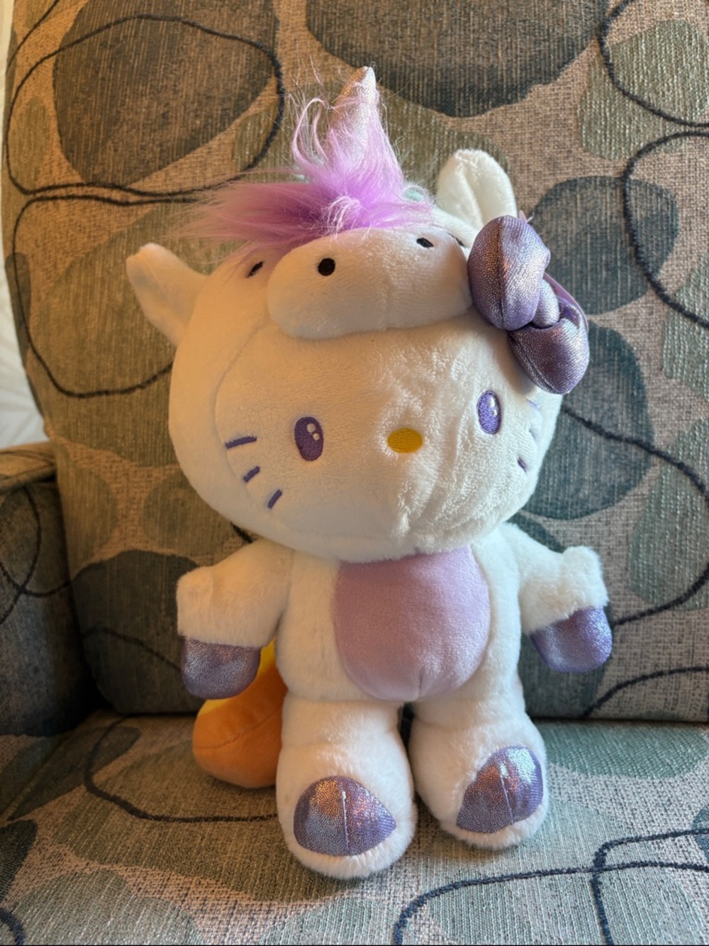Sanrio Hello Kitty Unicorn Plush - White, Purple & Yellow Accents